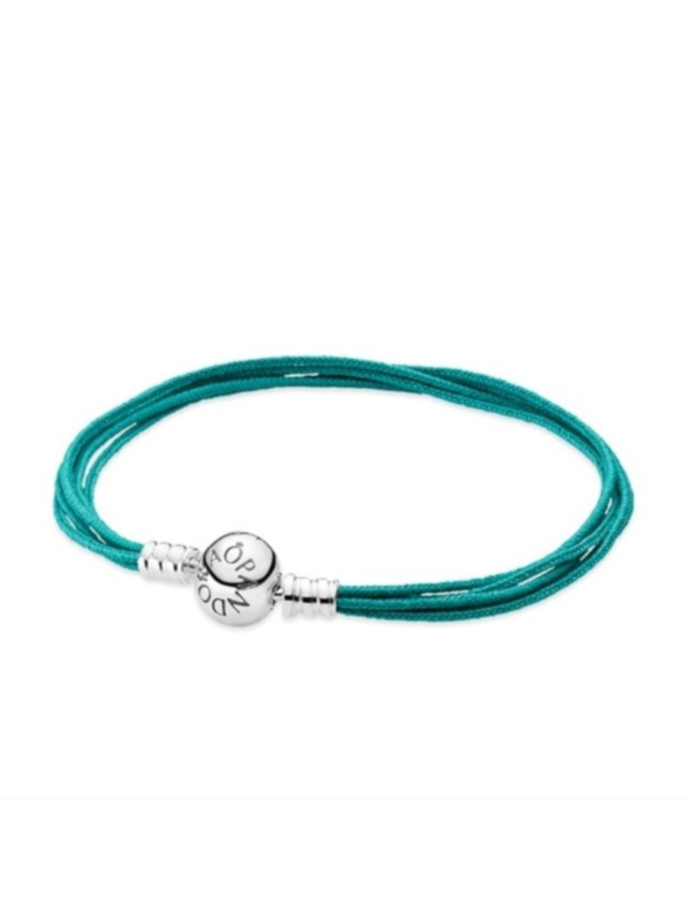 Pandora Teal Multi-Strand Fabric Bracelet   590715CTU-S 6.7"